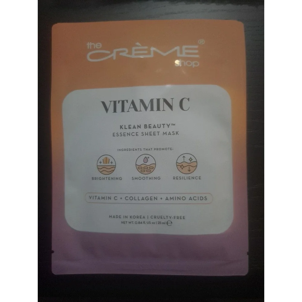 THE CRÈME SHOP Klean Beauty™ Essence Sheet Mask - Pack Of 5 Vitamin C & Collagen